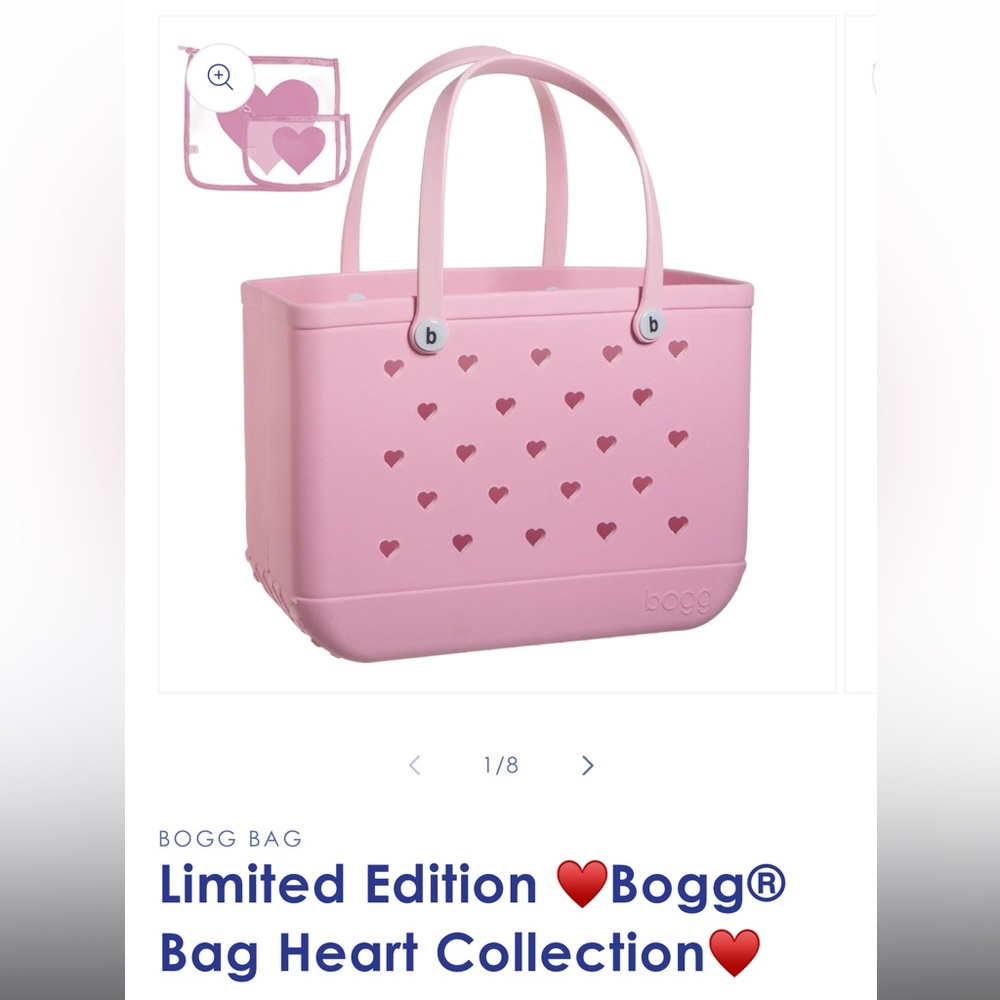 Limited edition very large valentine heart Bogg bag